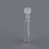 Maxbell 104pcs 1ml Glass Perfume Vials Empty Essential Oils Fragrance Bottles Clear Body White Cap