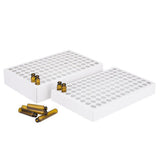 Maxbell 104pcs 1ml Glass Perfume Vials Empty Essential Oils Fragrance Bottles Clear Body White Cap