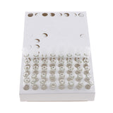 Maxbell 104pcs 1ml Glass Perfume Vials Empty Essential Oils Fragrance Bottles Clear Body White Cap