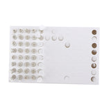 Maxbell 104pcs 1ml Glass Perfume Vials Empty Essential Oils Fragrance Bottles Clear Body White Cap