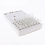 Maxbell 104pcs 1ml Glass Perfume Vials Empty Essential Oils Fragrance Bottles Clear Body White Cap