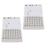 Maxbell 104pcs 1ml Glass Perfume Vials Empty Essential Oils Fragrance Bottles Clear Body White Cap