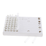 Maxbell 104pcs 1ml Glass Perfume Vials Empty Essential Oils Fragrance Bottles Clear Body White Cap