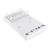 Maxbell 104pcs 1ml Glass Perfume Vials Empty Essential Oils Fragrance Bottles Clear Body White Cap