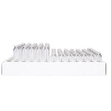 Maxbell 104pcs 1ml Glass Perfume Vials Empty Essential Oils Fragrance Bottles Clear Body White Cap