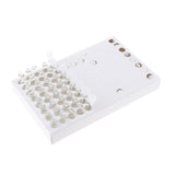 Maxbell 104pcs 1ml Glass Perfume Vials Empty Essential Oils Fragrance Bottles Clear Body White Cap