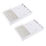 Maxbell 104pcs 1ml Glass Perfume Vials Empty Essential Oils Fragrance Bottles Clear Body White Cap