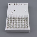 Maxbell 104pcs 1ml Glass Perfume Vials Empty Essential Oils Fragrance Bottles Clear Body White Cap