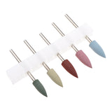 Maxbell 5pcs/set Silicone Manicure Tools Grinding Head Cuticle Clean Nail Drill Bit C
