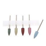 Maxbell 5pcs/set Silicone Manicure Tools Grinding Head Cuticle Clean Nail Drill Bit C