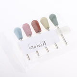 Maxbell 5pcs/set Silicone Manicure Tools Grinding Head Cuticle Clean Nail Drill Bit F