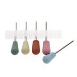 Maxbell 5pcs/set Silicone Manicure Tools Grinding Head Cuticle Clean Nail Drill Bit F