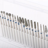 Maxbell 18pcs Nail Files Drill Bit Set Manicure Electric Grinding Polishing Head Kit