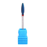 Maxbell Nail Art Drill Bits Acrylic Gels Removal Electric Manicure Barrel Head Set 4 Blue Bits