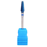 Maxbell Nail Art Drill Bits Acrylic Gels Removal Electric Manicure Barrel Head Set 4 Blue Bits