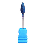 Maxbell Nail Art Drill Bits Acrylic Gels Removal Electric Manicure Barrel Head Set 4 Blue Bits