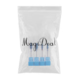 Maxbell Nail Art Drill Bits Acrylic Gels Removal Electric Manicure Barrel Head Set 4 Blue Bits