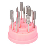 Maxbell 48 Holes Nail Drill Bit Holder Stand Displayer Nail Art Manicure Tools Box