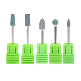 Maxbell 5 Pcs Quartz Nail Drill Bits Gel Remove Polish Tool Pedicure Manicure Rotary