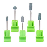 Maxbell 5 Pcs Quartz Nail Drill Bits Gel Remove Polish Tool Pedicure Manicure Rotary