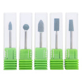 Maxbell 5 Pcs Quartz Nail Drill Bits Gel Remove Polish Tool Pedicure Manicure Rotary