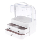 Maxbell 3 Tiers Empty Makeup Case Drawer Organizer Dividers Storage Box Gray String