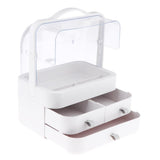 Maxbell 3 Tiers Empty Makeup Case Drawer Organizer Dividers Storage Box Gray String