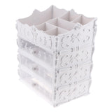 Maxbell Plastic Cosmetic Makeup Jewelry Desktop Organizer with Storage Drawer 3-tier