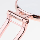 Maxbell Folding Handheld Double Sided Mirror Table Makeup Mirror for Travel  Pink