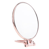 Maxbell Folding Handheld Double Sided Mirror Table Makeup Mirror for Travel  Pink