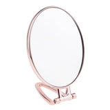 Maxbell Folding Handheld Double Sided Mirror Table Makeup Mirror for Travel  Pink