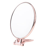 Maxbell Folding Handheld Double Sided Mirror Table Makeup Mirror for Travel  Pink