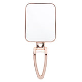 Maxbell Durable Makeup Mirror Dormitory Bathroom Square Free-Standing Mirrors Golden