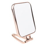 Maxbell Durable Makeup Mirror Dormitory Bathroom Square Free-Standing Mirrors Golden