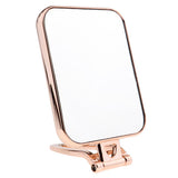 Maxbell Durable Makeup Mirror Dormitory Bathroom Square Free-Standing Mirrors Golden
