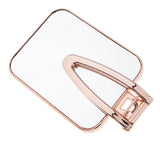 Maxbell Durable Makeup Mirror Dormitory Bathroom Square Free-Standing Mirrors Golden