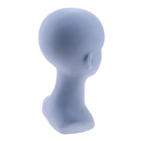 Maxbell PVC Wig Display Mannequin Head Makeup Manikin Head Model for Hat Cap Glass Light Blue