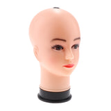 Realistic Female Mannequin Head with PVC Base & Mounted Hole for Hair Wigs Hats Caps Display