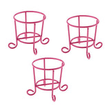 Maxbell 3pcs Lovely Cute Makeup Sponge Blender Powder Puff Holder Stand Rack Red