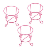 Maxbell 3pcs Lovely Cute Makeup Sponge Blender Powder Puff Holder Stand Rack Pink