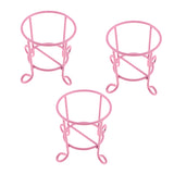 Maxbell 3pcs Lovely Cute Makeup Sponge Blender Powder Puff Holder Stand Rack Pink