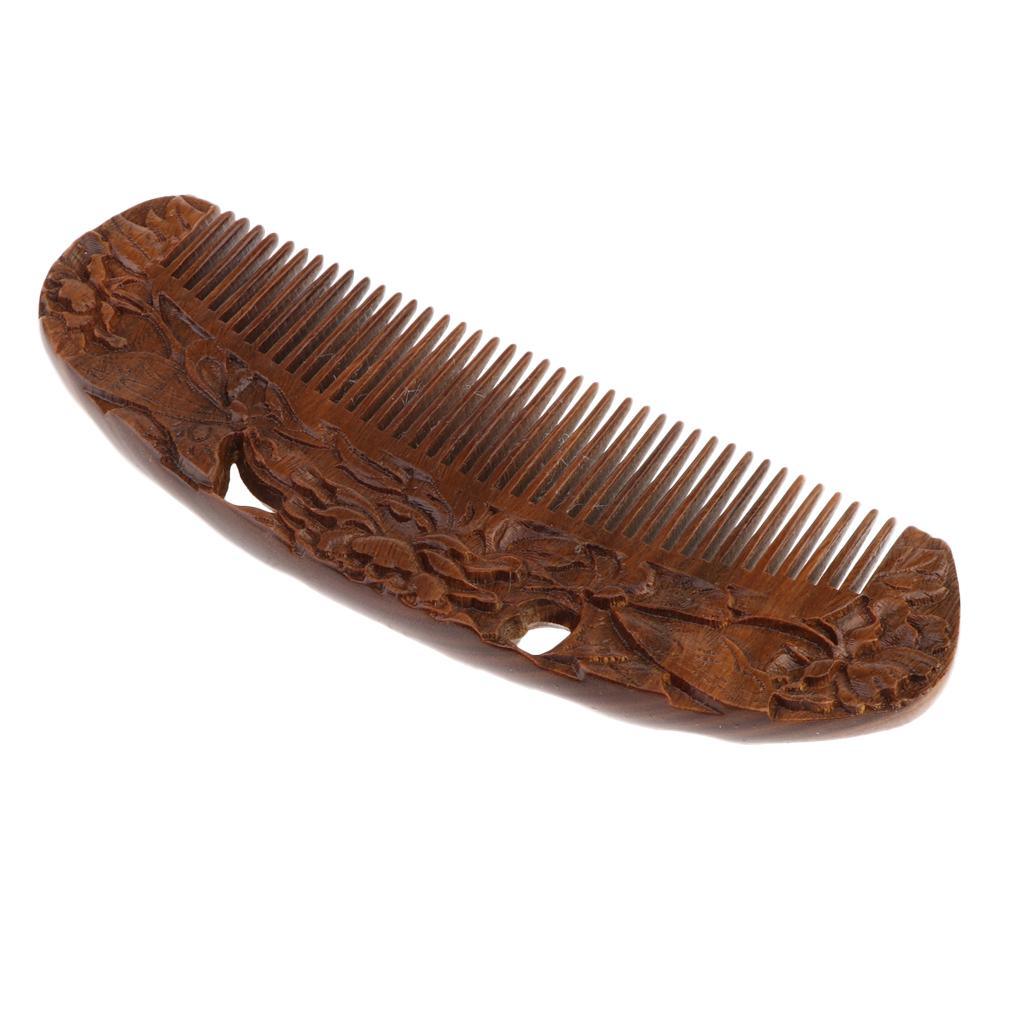 Maxbell Handmade Polishing Natural Wooden Scalp Massage Detangling Comb Brush L165 - Aladdin Shoppers
