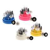 Maxbell 31x Nail Art Drill Bits Set Manicure Rotary Burrs with Storage Case Blue