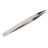 Maxbell Heat-resistant Ceramic Tweezers w/ Pointed Tips Black Tips+Frosted Handle