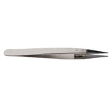 Maxbell Heat-resistant Ceramic Tweezers w/ Pointed Tips Black Tips+Frosted Handle