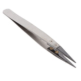 Maxbell Heat-resistant Ceramic Tweezers w/ Pointed Tips Black Tips+Frosted Handle