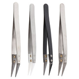 Maxbell Precision Ceramic Tweezers Application Tool Stainless Steel Antistatic Tip