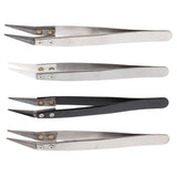 Maxbell Precision Ceramic Tweezers Application Tool Stainless Steel Antistatic Tip