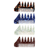Maxbell 2 Ways Men's Oil Hair Pick Comb Salon Salon Hairdressing Styling Combs Black