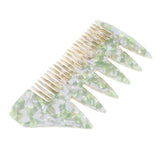 Maxbell 2 Ways Men's Oil Hair Pick Comb Salon Salon Hairdressing Styling Combs Green